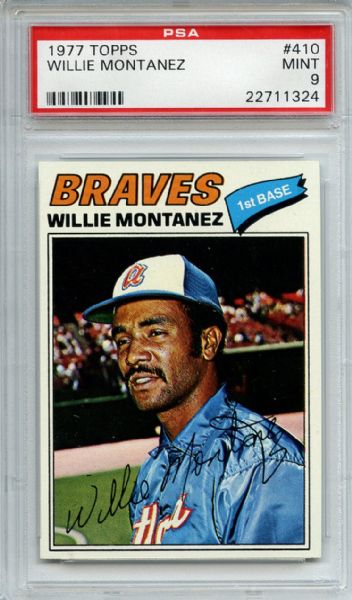 1977 Topps 410 Willie Montanez PSA MINT 9