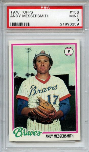 1978 Topps 156 Andy Messersmith PSA MINT 9