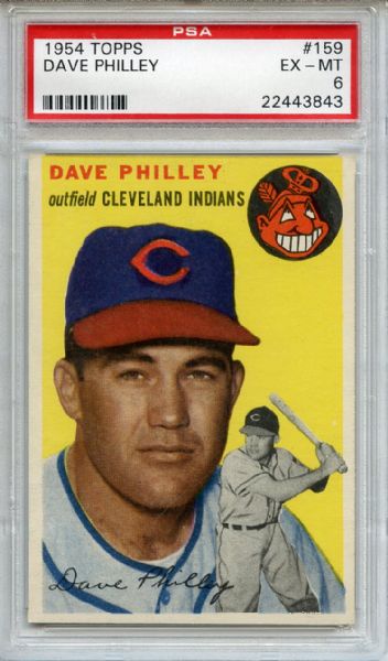 1954 Topps 159 Dave Philley PSA EX-MT 6