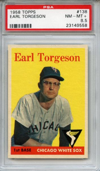 1958 Topps 138 Earl Torgeson PSA NM-MT+ 8.5