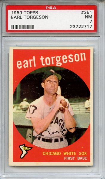 1959 Topps 351 Earl Torgeson PSA NM 7