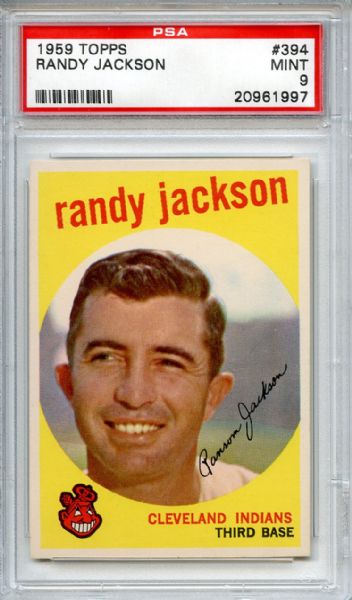 1959 Topps 394 Randy Jackson PSA MINT 9