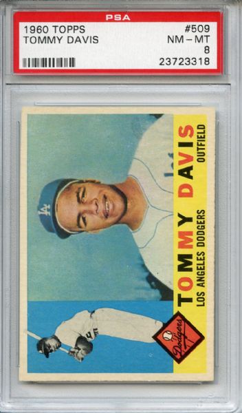 1960 Topps 509 Tommy Davis PSA NM-MT 8