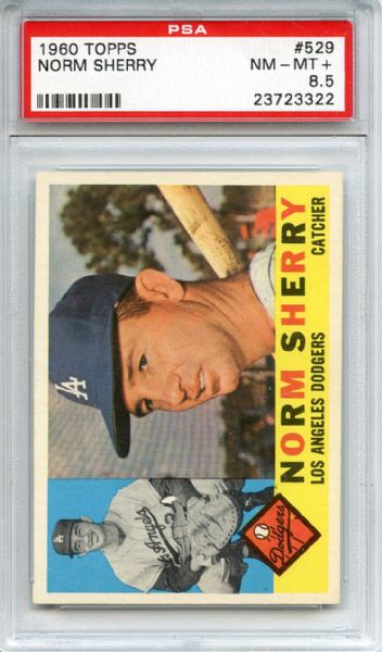 1960 Topps 529 Norm Sherry PSA NM-MT+ 8.5