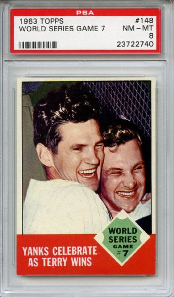 1963 Topps 148 World Series Game 7 PSA NM-MT 8