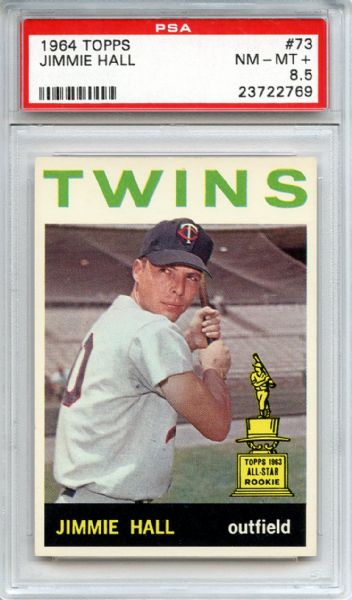 1964 Topps 73 Jimmie Hall PSA NM-MT+ 8.5
