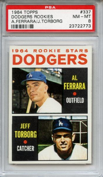 1964 Topps 337 Los Angeles Dodgers Rookies PSA NM-MT 8
