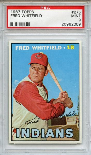 1967 Topps 275 Fred Whitfield PSA MINT 9