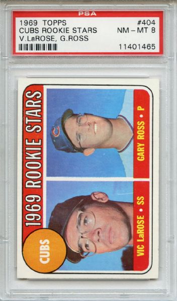 1969 Topps 404 Chicago Cubs Rookies PSA NM-MT 8