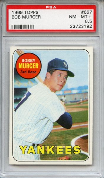 1969 Topps 657 Bobby Murcer PSA NM-MT+ 8.5