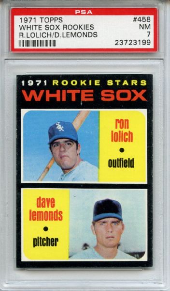 1971 Topps 458 Chicago White Sox Rookies PSA NM 7