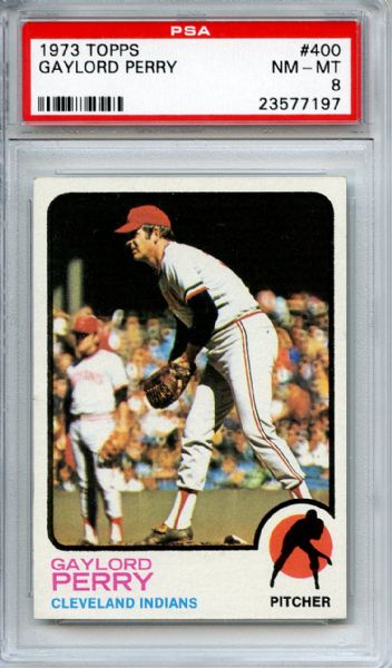 1973 Topps 400 Gaylord Perry PSA NM-MT 8