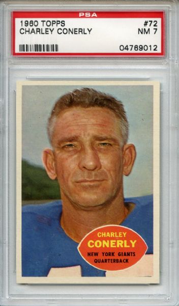 1960 Topps 72 Charley Conerly PSA NM 7