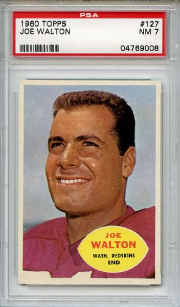 1960 Topps 127 Joe Walton PSA NM 7