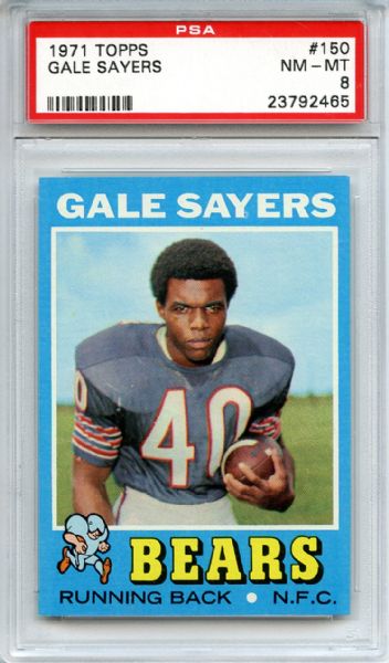 1971 Topps 150 Gale Sayers PSA NM-MT 8