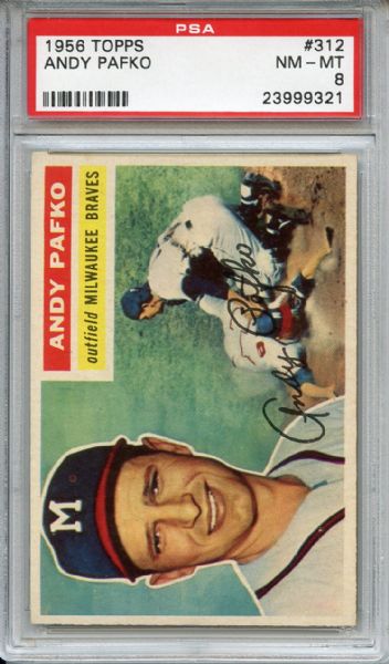 1956 Topps 312 Andy Pafko PSA NM-MT 8