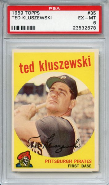1959 Topps 35 Ted Kluszewski PSA EX-MT 6