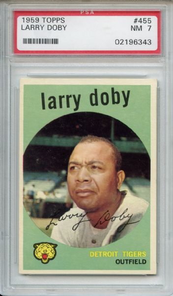 1959 Topps 455 Larry Doby PSA NM 7