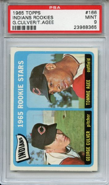 1965 Topps 166 Tommie Agee RC PSA MINT 9