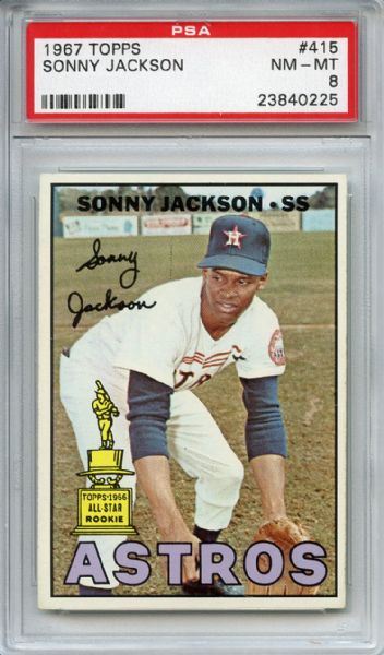 1967 Topps 415 Sonny Jackson PSA NM-MT 8