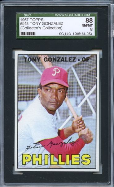 1967 Topps 548 Tony Gonzalez SGC NM/MT 88 / 8