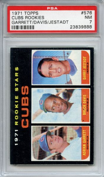1971 Topps 576 Chicago Cubs Rookies PSA NM 7