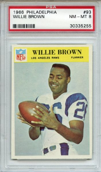 1966 Philadelphia 93 Willie Brown PSA NM-MT 8