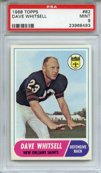 1968 Topps 82 Dave Whitsell PSA MINT 9