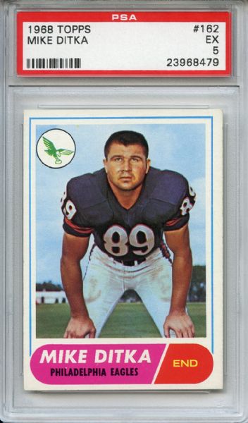 1968 Topps 162 Mike Ditka PSA EX 5