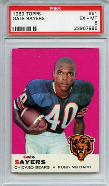 1969 Topps 51 Gale Sayers PSA EX-MT 6