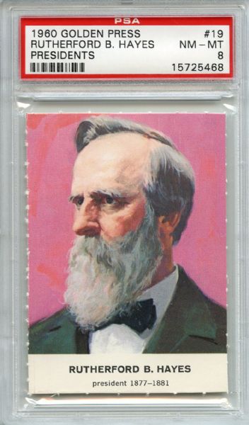 1960 Golden Press Presidents 19 Rutherford B Hayes PSA NM-MT 8