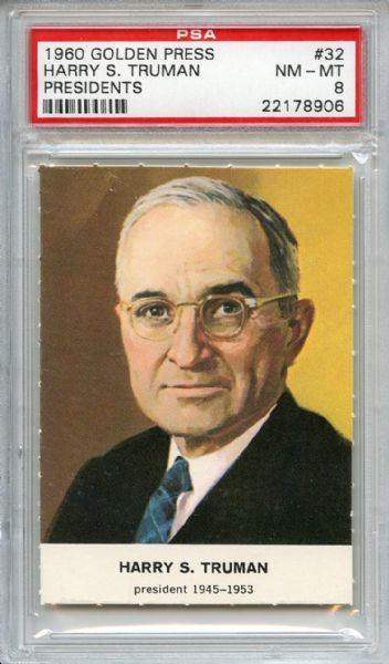 1960 Golden Press Presidents 32 Harry Truman PSA NM-MT 8