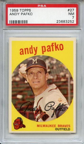 1959 Topps 27 Andy Pafko PSA NM 7