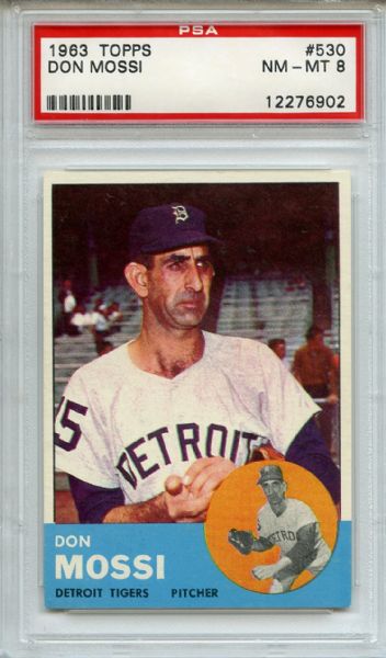 1963 Topps 530 Don Mossi PSA NM-MT 8