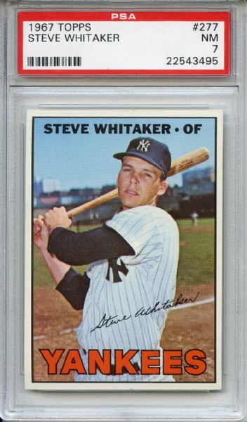 1967 Topps 277 Steve Whitaker PSA NM 7