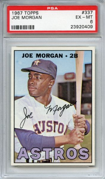 1967 Topps 337 Joe Morgan PSA EX-MT 6