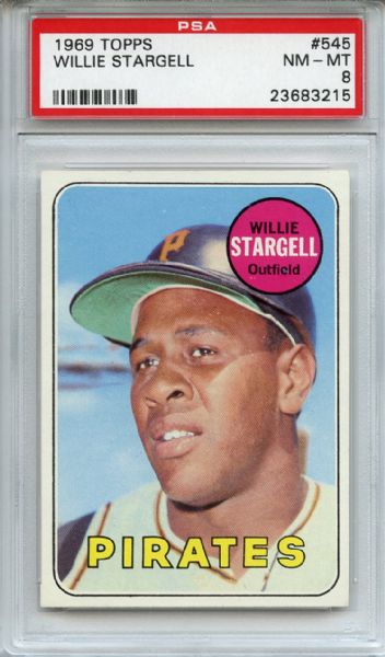 1969 Topps 545 Willie Stargell PSA NM-MT 8
