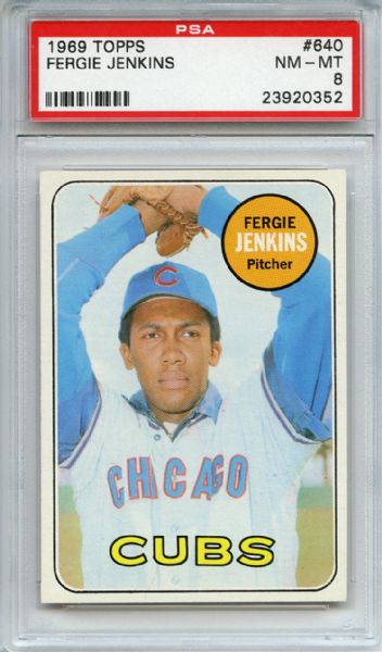 1969 Topps 640 Fergie Jenkins PSA NM-MT 8