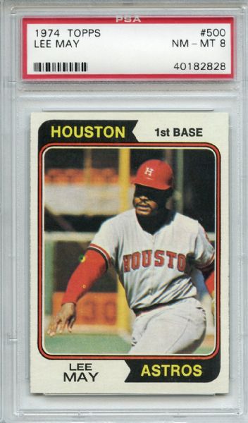 1974 Topps 500 Lee May PSA NM-MT 8