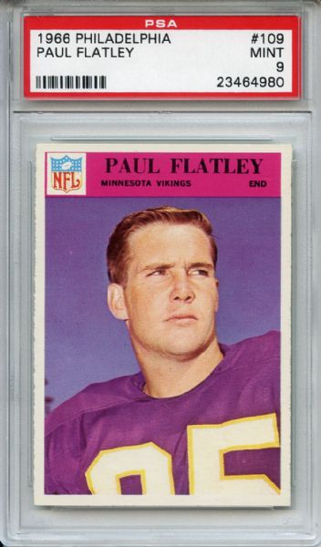 1966 Philadelphia 109 Paul Flatley PSA MINT 9
