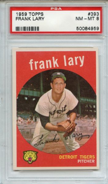 1959 Topps 393 Frank Lary PSA NM-MT 8