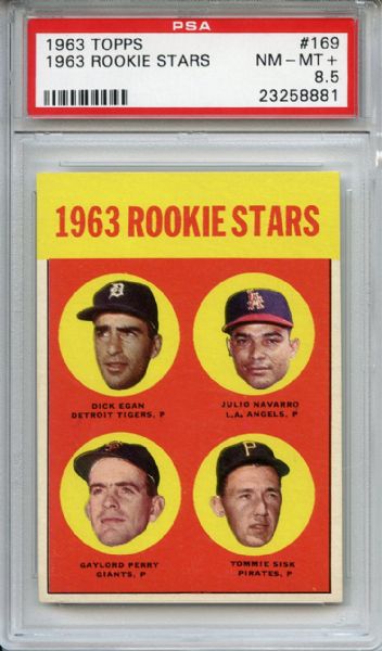 1963 Topps 169 Gaylord Perry PSA NM-MT+ 8.5