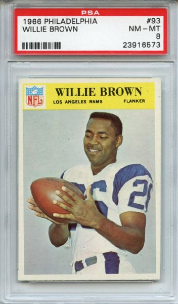 1966 Philadelphia 93 Willie Brown PSA NM-MT 8