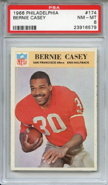 1966 Philadelphia 174 Bernie Casey PSA NM-MT 8