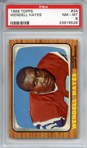 1966 Topps 34 Wendell Hayes PSA NM-MT 8