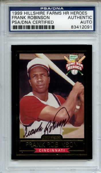 Frank Robinson Signed Hillshire Farms Heroes Card PSA/DNA