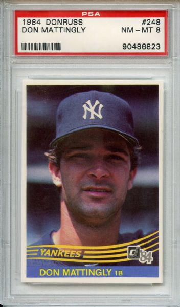 1984 Donruss 248 Don Mattingly RC PSA NM-MT 8