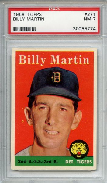 1958 Topps 271 Billy Martin PSA NM 7