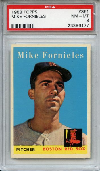 1958 Topps 361 Mike Fornieles PSA NM-MT 8
