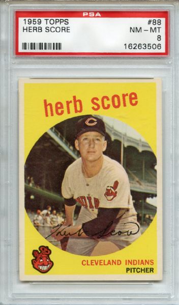 1959 Topps 88 Herb Score PSA NM-MT 8